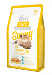 Сухой гипоаллергенный корм для длинношерстных кошек Brit Care Cat Sunny Beautiful Hair с лососем