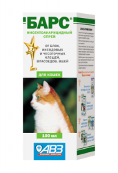 Спрей инсектроакарицидный для кошек Барс, 100 мл