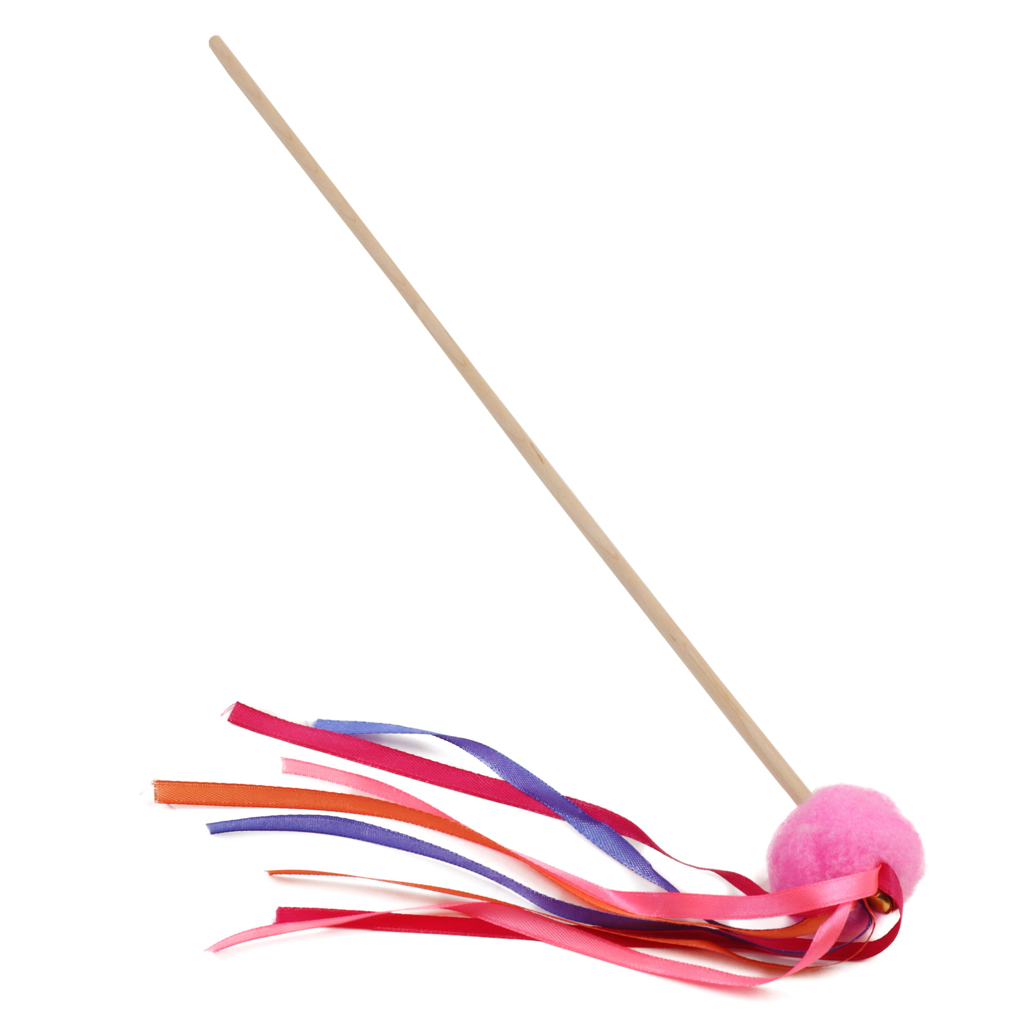 Игрушка для кошек Лакки "Дразнилка-кисточка", розовая 47 см