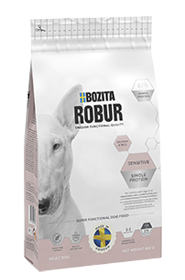 Сухой корм для взрослых собак Bozita Robur Sensitive singleprotein при чувствительном пищеварении, лосось с рисом