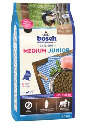Сухой корм для собак Bosch Junior Medium с мясом птицы и рисом для щенков и юниоров средних пород