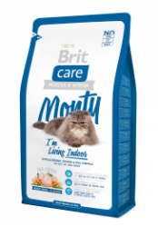 Сухой гипоаллергенный корм для домашних кошек Brit Care Cat Monty I´m Living Indoor с курицей и рисом