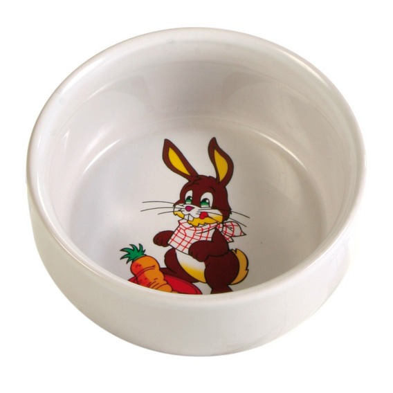Trixie миска керамическая для кроликов 0,3 л, ⌀ 11 см