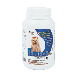 Белково-витаминно-минеральная добавка для собак Гелакан "Чемпион" для разноцветных окрасов, 0,150 кг