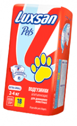 Подгузники для домашних животных Luxsan Pets XS (2-4 кг), 18 штук