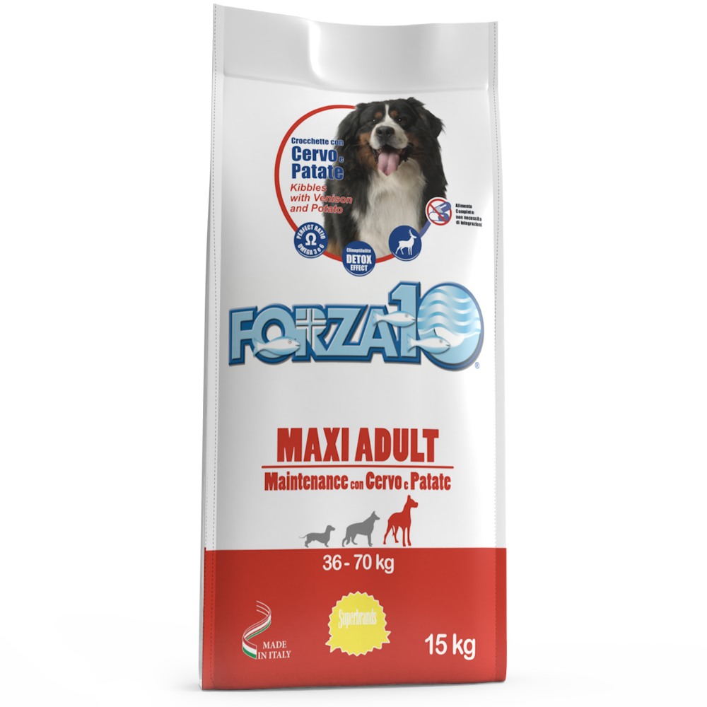 Сухой корм Forza10 Maintenance Adult для собак крупных пород, оленина с картофелем 15 кг
