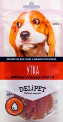 Мягкие утиные грудки для собак Delipet, 100 г