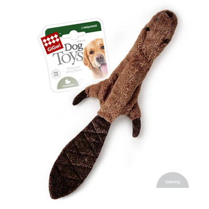Игрушка для собак GiGwi Dog Toys Шкура бобра с пищалкой, без набивки 44 см