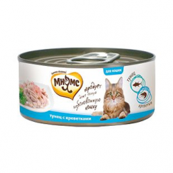 Консервы для взрослых кошек Мнямс тунец с креветками в нежном желе 70 г