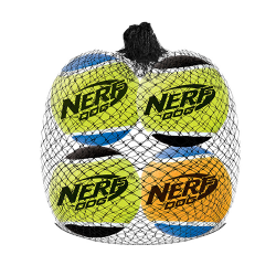 Игрушка для собак Nerf Мячи теннисные пищащие, 4,5 см 4 штуки