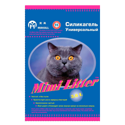 Силикагелевый наполнитель для кошачьего туалета Mimi Litter "Универсальный" 
