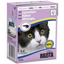 Консервы для кошек Bozita кусочки в соусе с креветками 370 г