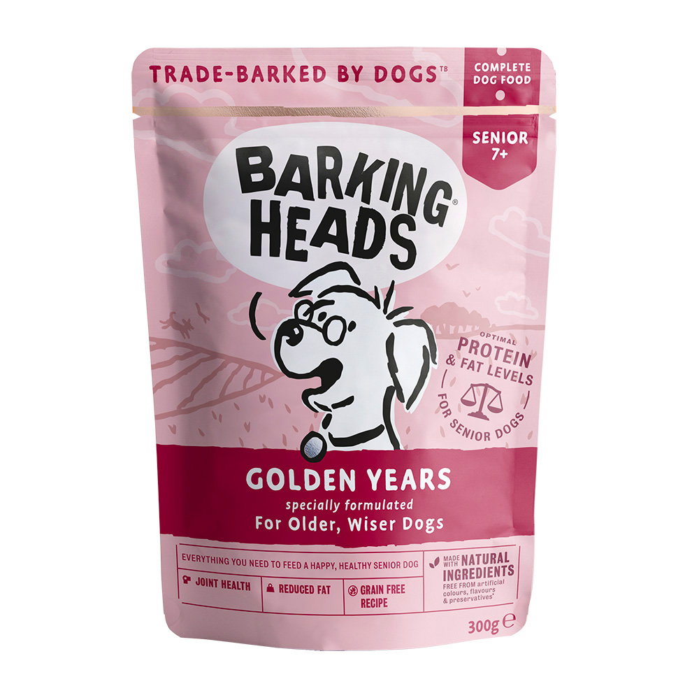 Консервы (паучи) для собак старше 7 лет Barking Heads Golden Years "Золотые годы", 0,3 кг