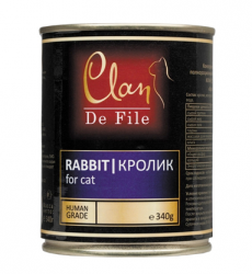 Консервы для кошек Clan De File с кроликом, 340 г