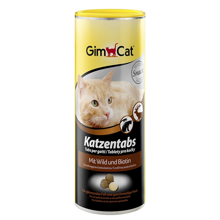Витамины для кошек Gimpet (Джимпет) Katzentabs Дичь и Биотин, 710 штук