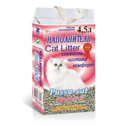 Древесный наполнитель для кошачьего туалета Pussy-Cat