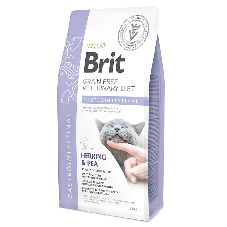 Сухой беззерновой корм для кошек Brit Veterinary Diet Cat Grain free Gastrointestinal при остром и хроническом гастроэнтерите