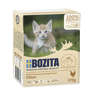 Консервы для котят Bozita кусочки в соусе с курицей 370 г 
