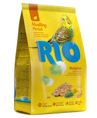 Корм для волнистых попугаев в период линьки Rio Budgies