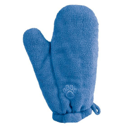 Рукавица-полотенце для животных Trixie микрофибра, голубая 28 × 18 см