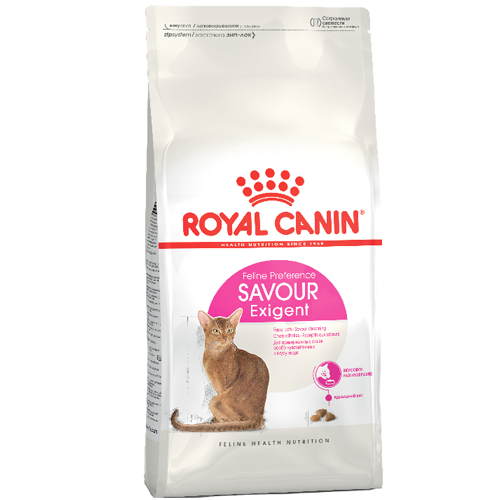 Сухой корм для кошек привередлевых ко вкусу продукта Royal Canin Savour Exigent 