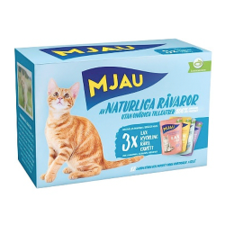 Консервы для кошек Mjau Мультипак Ассорти из мясных и рыбных паучей 85 г × 12 штук