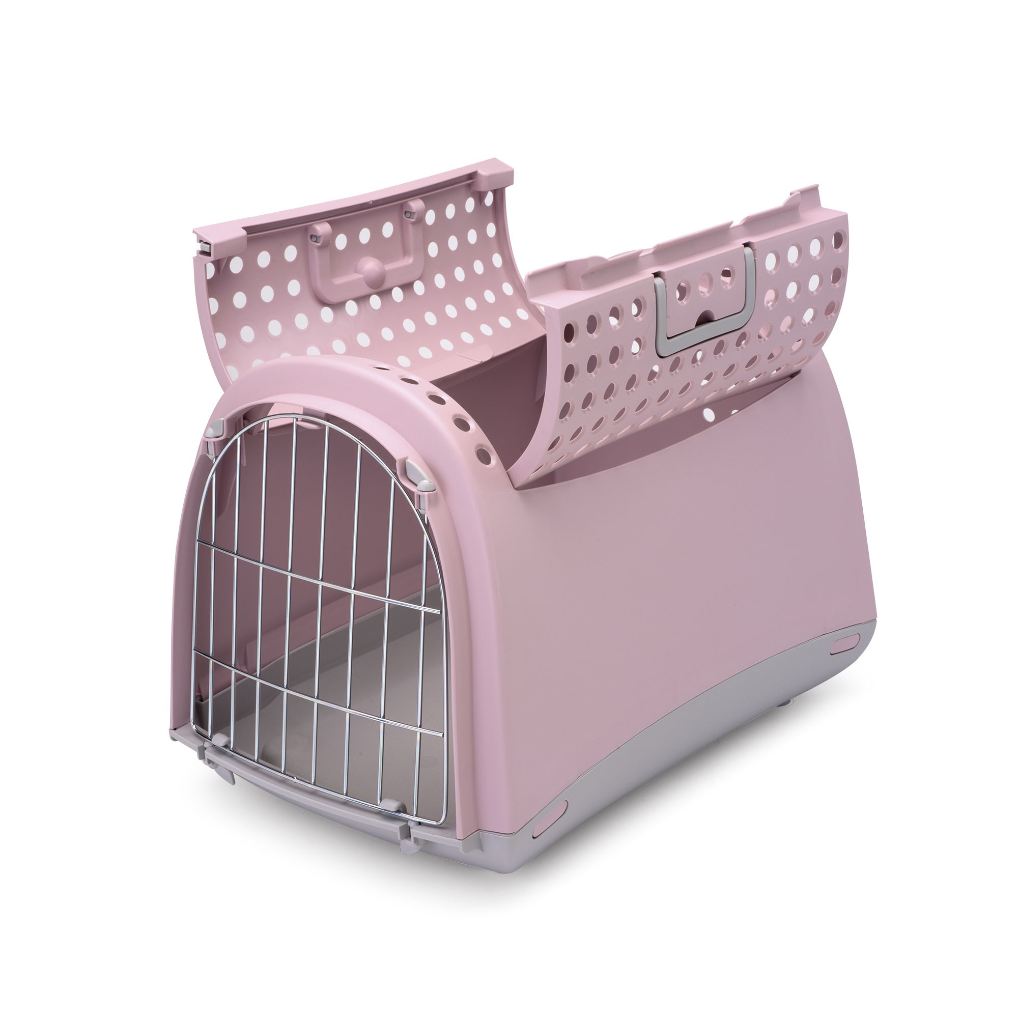 Переноска для кошек и маленьких собак Imac «Linus Cabrio», пепельно-розовая 50х32х34,5 см