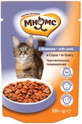 Консервы для взрослых кошек Мнямс Чувствительное пищеварение с ягненком в соусе, 100 г