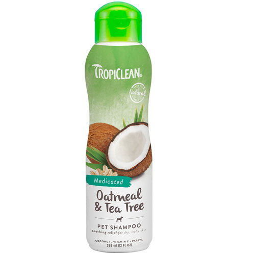 Шампунь для собак Tropiclean Oatmeal & Tea Tree Pet Shampoo "Овсяный" лечебный, 355 мл