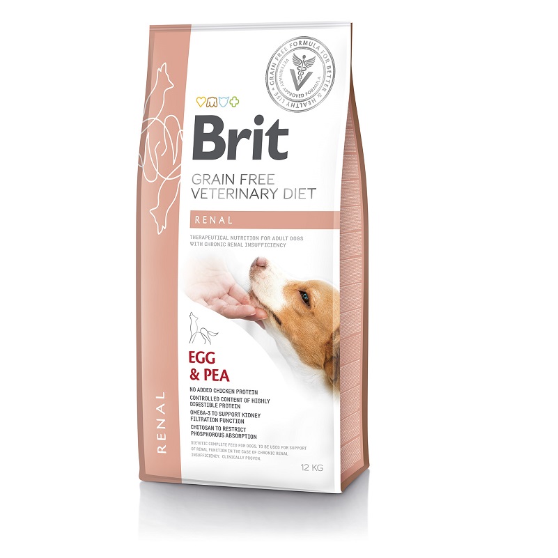 Сухой беззерновой корм для собак Brit Veterinary Diet Dog Grain Free Renal при хронической почечной недостаточности