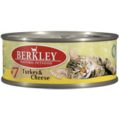 Консервы для кошек Berkley #7 Turkey & Cheese Adult индейка с сыром 0,1 кг
