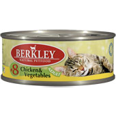 Консервы для кошек Berkley #8 Chicken & Vegetables Adult цыпленок с овощами 0,1 кг