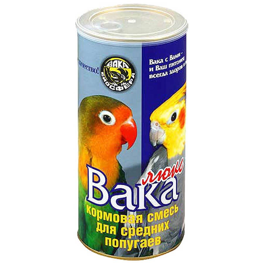 Корм для средних попугаев Вака Люкс 0,9 кг