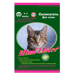 Силикагелевый наполнитель для кошачьего туалета Mimi Litter "Для котов" 