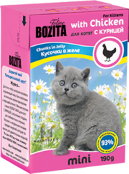 Консервы для котят Bozita Mini кусочки курицы в желе 190 г