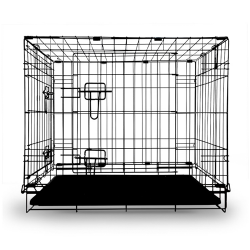 Клетка для животных Triol 001-2K с двумя дверцами эмалированная, чёрная