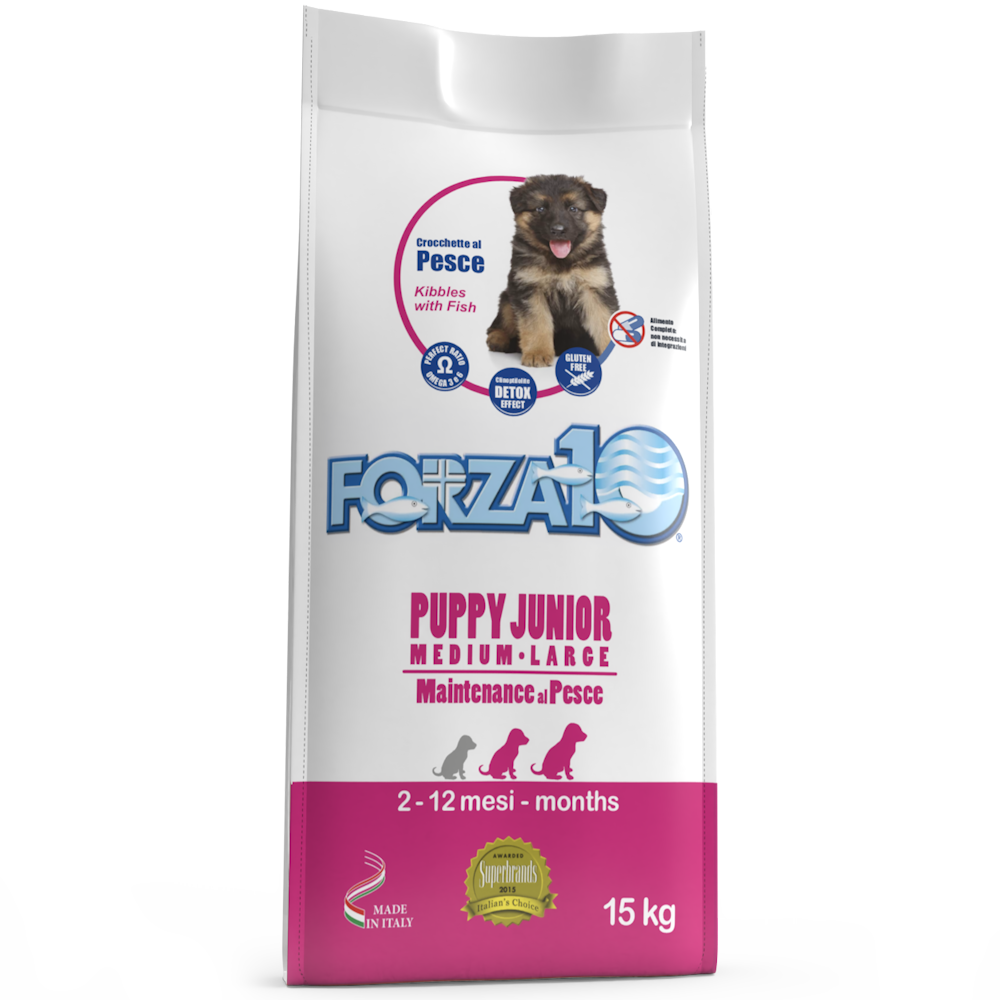 Сухой корм Forza10 Maintenance Puppy-Junior для щенков средних и крупных пород и беременных собак, 15 кг