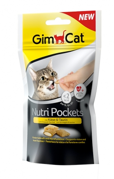Лакомство для кошек Подушечки Gimcat NutriPockets с сыром и таурином