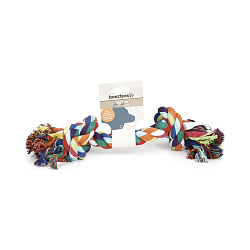 Игрушка для собак Beeztees 640932 Канат с 2-мя узлами разноцветный, 38 см