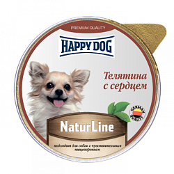 Консервы для собак Happy Dog Natur Line Телятина с сердцем паштет 125 г