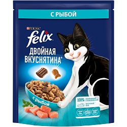 Сухой корм для кошек Felix Двойная вкуснятина с рыбой