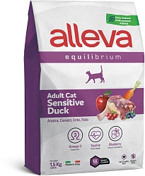 Сухой корм Alleva Equilibrium Sensitive Duck для взрослых кошек, с уткой