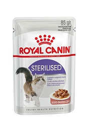Консервы для кастрированных котов и стерилизованных кошек Royal Canin Sterilised в соусе 85 г