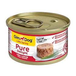 Консервы для собак Gimdog Pure Delight «Тунец с говядиной», 85 г