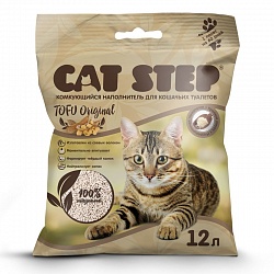Комкующийся наполнитель для кошачьего туалета Cat Step Tofu Original растительный