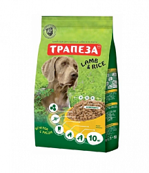 Сухой корм для собак Трапеза с ягненком и рисом, 10 кг