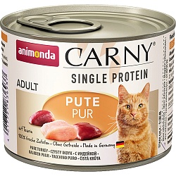 Консервы Animonda Carny Single Protein Adult Cat для взрослых кошек, с индейкой 200 г х 6 шт.