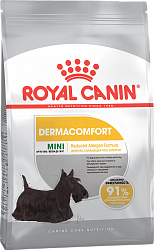 Сухой корм для собак малых пород Royal Canin Mini Dermacomfort при раздраженной и зудящей кожей