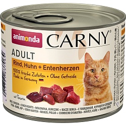 Консервы для кошек Animonda Carny Adult с говядиной, курицей и уткой