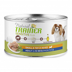 Консервы для взрослых собак мелких пород Trainer Natural Sensitive Plus Adult Mini при чувствительном пищеварениии, конина с рисом, 150 г